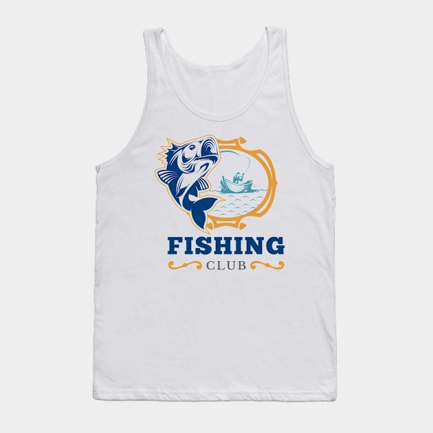 Fishing Club Tank Top by p308nx